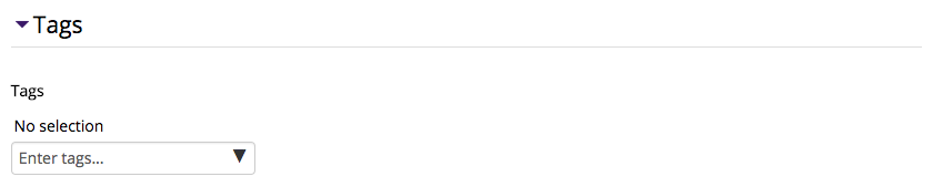 Tags Settings