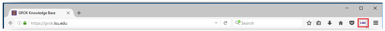 LibX LSU icon on the Firefox toolbar