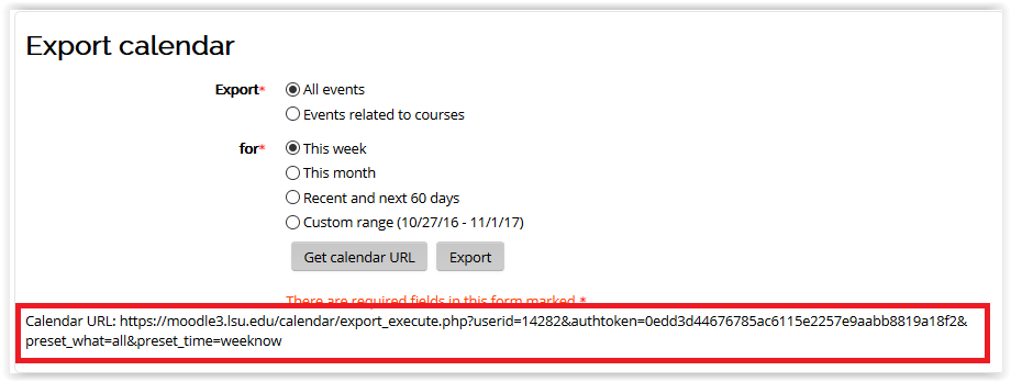 Event URL in the calendar in moodle 3