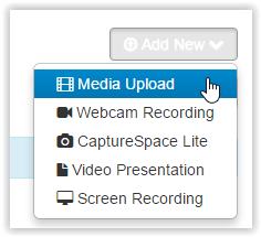 Add New Media button