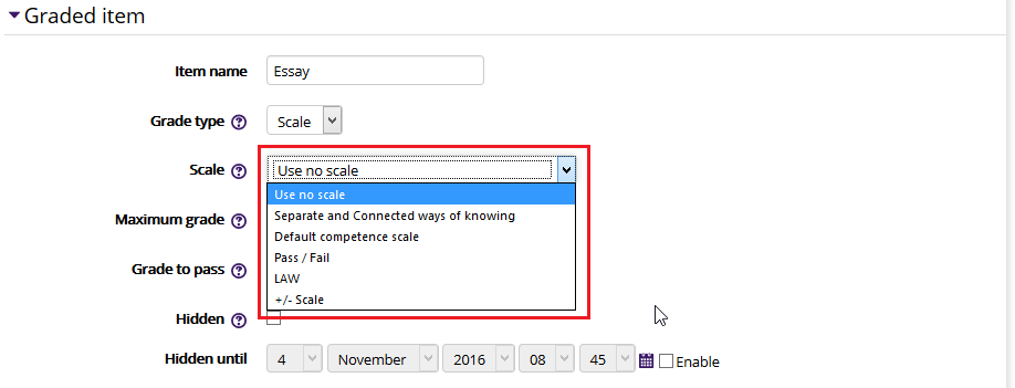 choosing which type of scale to use