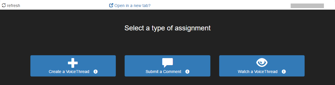 The Assignment Builder window with three options shown