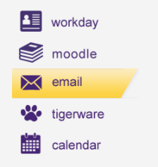 Email button highlighted at the left hand side of the screen.