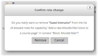 Remove button