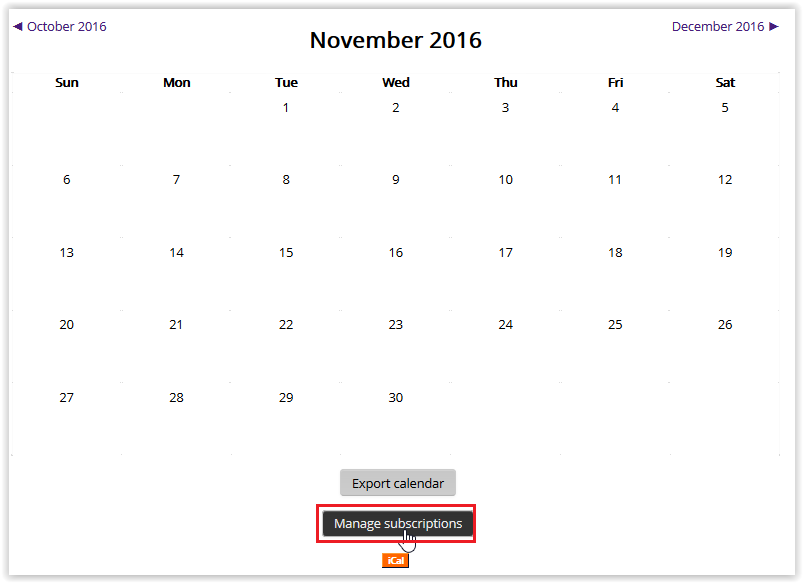 the manage subscriptions button
