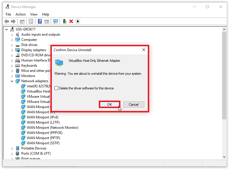 windows 10 remove dswindows driver