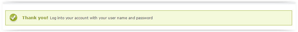 Successfully created an account