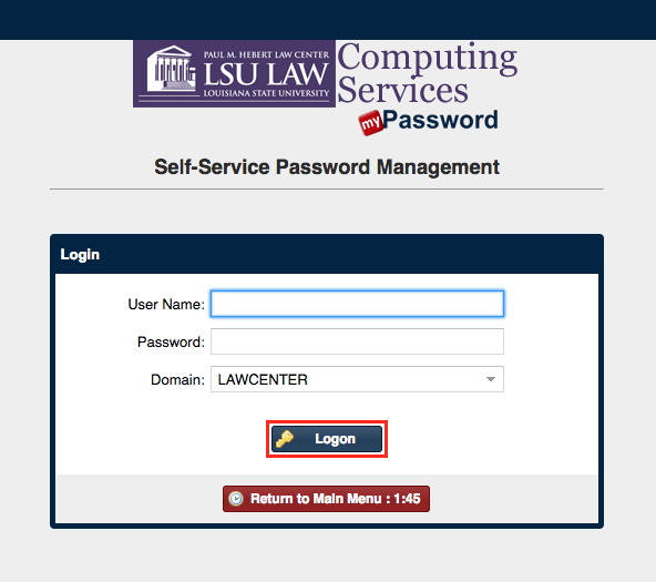 LSU login verification