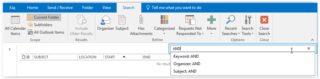Filtering using AND