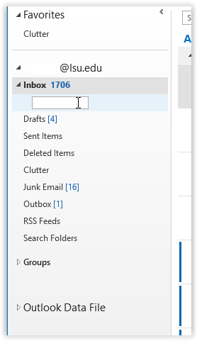 the naming a folder text box