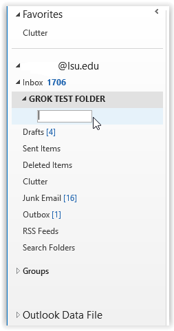 naming a sub folder text box