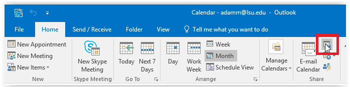 the share calendar icon