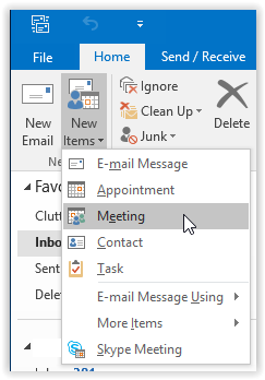 New Meeting option