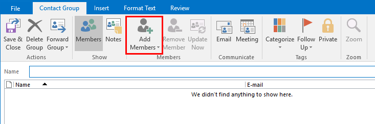 Add Members button at the top