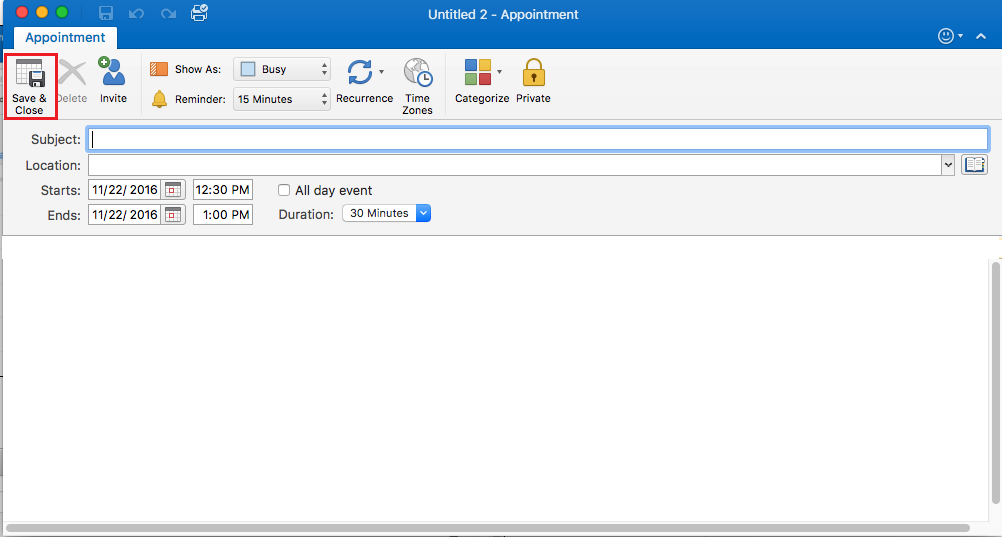 Schedule New Appointment window