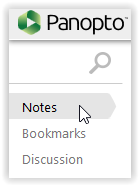 notes button in panopto