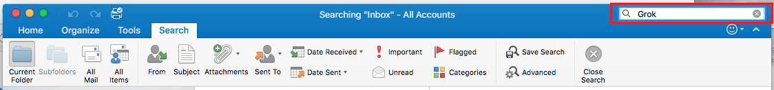 Type the desired text in the search textbox