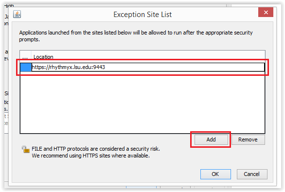 URL tab and add button.