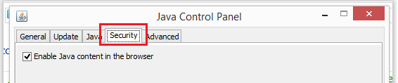 Security tab