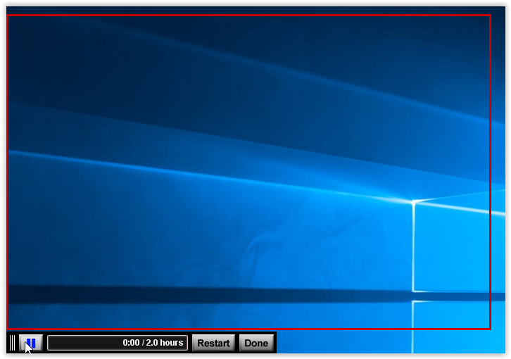kaltura screen capture record buttons, done button