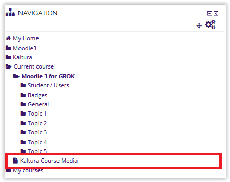 Kaltura Course Media