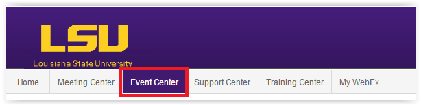 the event center button