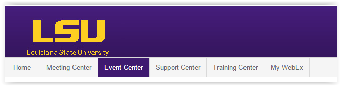 Meeting center button in webex