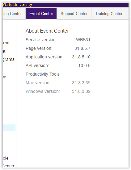 About webex event center