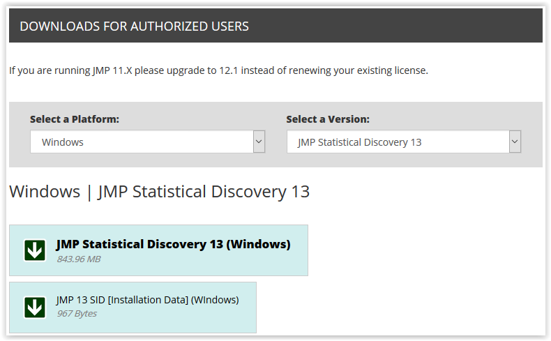 Download JMP Installation file from TigerWare