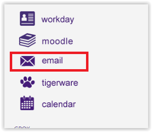 the email button in the top left-hand corner