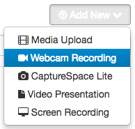 Webcam Media option