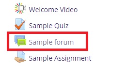 Link to sample forum