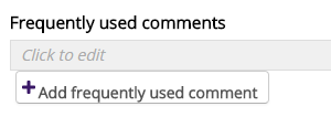 Add frequently used comment