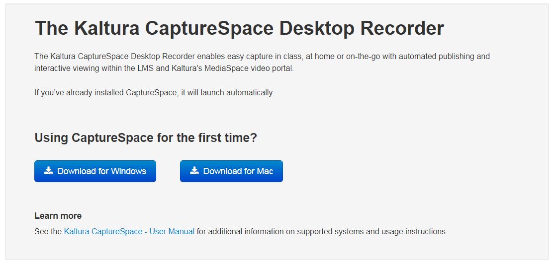 CaptureSpace Lite download links