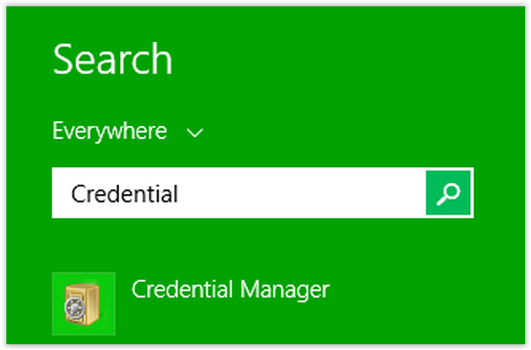 opening the credential manager