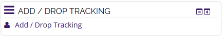 Add/Drop tracking block