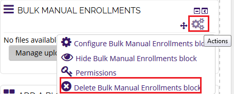 delete bulk enrollment block