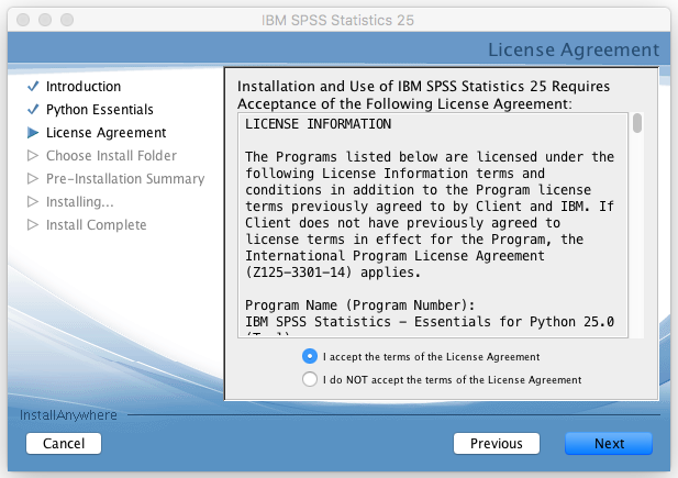 Python License Agreement  Installation Window on license agreement