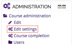 Edit Settings option