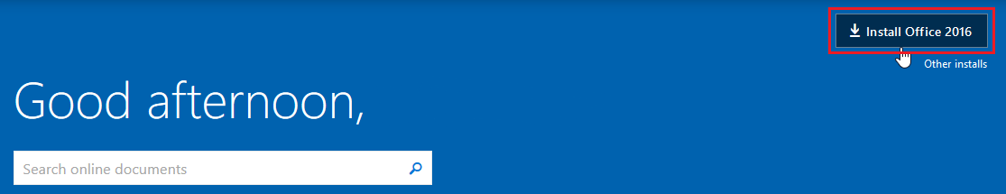 Install now button