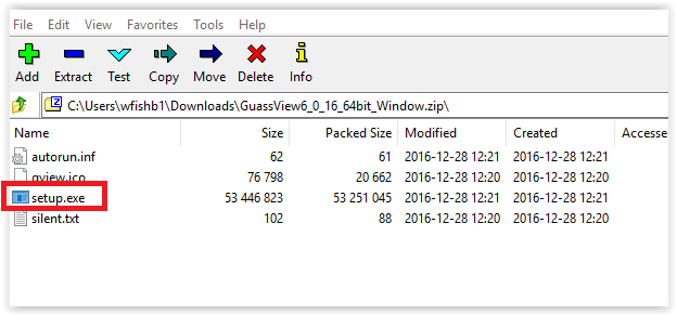 gaussview zip file