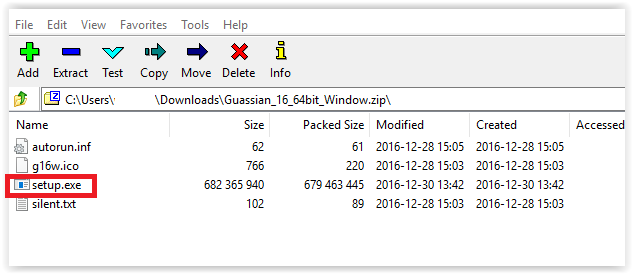 gaussain zip file