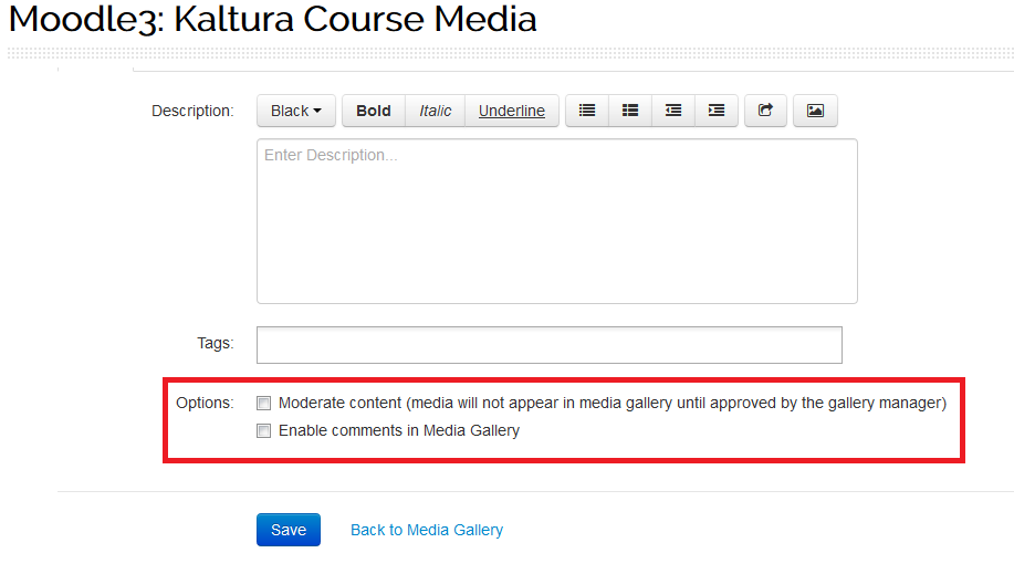 Content moderation and commenting options