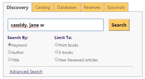 LSU Libraries Discovery search option