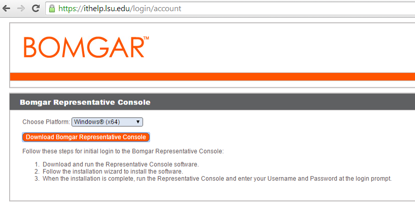 download bomgar representative console for allcovered