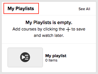My Playlists button