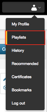 Playlists button