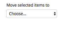 "Move selected items to" option