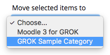 Selected Category in the "Move selected items to" menu