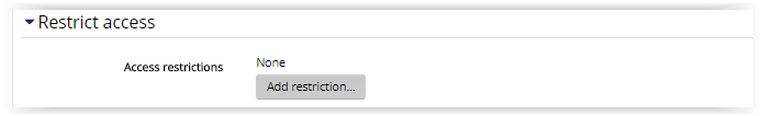 restrict access settings
